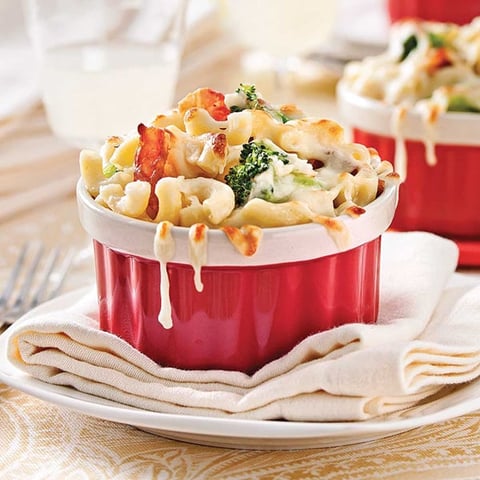 Macaronis au Fromage, Brocoli et Bacon