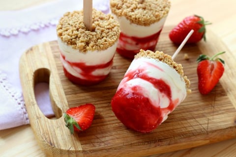 Mini Cheesecakes à la Fraise façon Popsicle