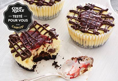 Mini-gâteaux au Fromage au Chocolat et aux Framboises