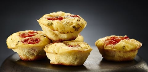 Minis Omelettes, Feta et Tomates