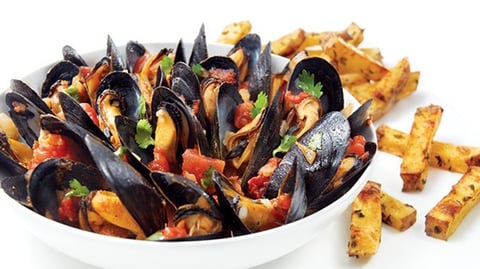 Moules à la Tomate et à la Coriandre