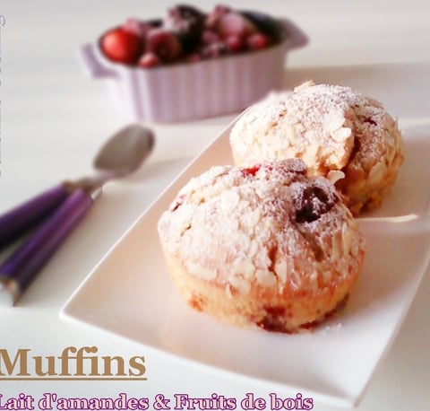 Muffins Lait d'amandes et Fruits de Bois