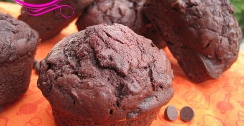Muffins au Chocolat, Betterave et Orange