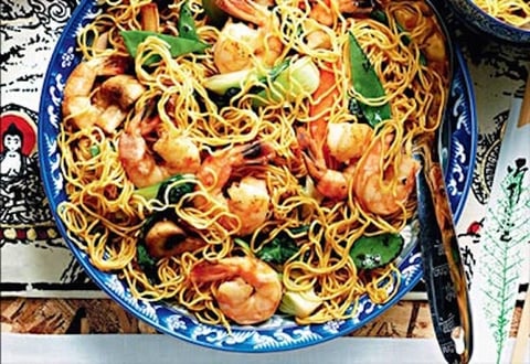 Nouilles Lo Mein aux Crevettes