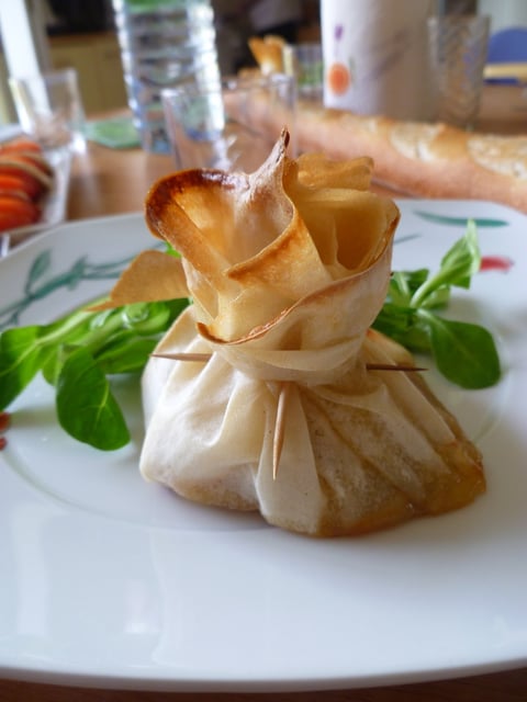 Aumônière de Brie et Pomme