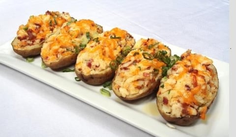 Pelures de Pommes de terre Farcies de Bacon et de Cheddar