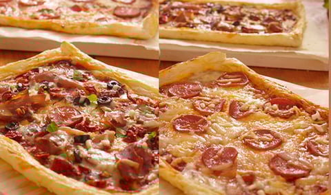 Pizza Feuilletée Moitié-Moitié