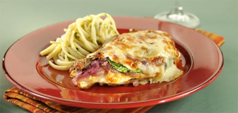 Poitrine de Poulet et Épinards au Gratin