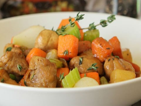 PORC AUX LÉGUMES À LA MIJOTEUSE