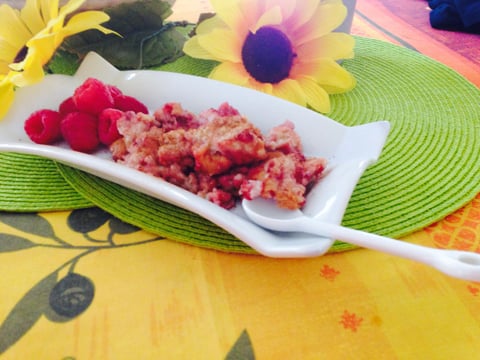 Pouding au Pain aux Framboises