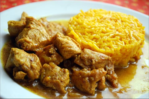 Poulet au Cari Mijoté