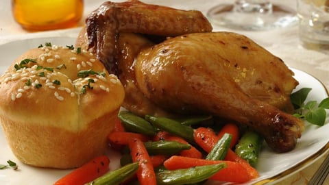 Poulet de Cornouailles aux Légumes Rôtis ( Pâques )