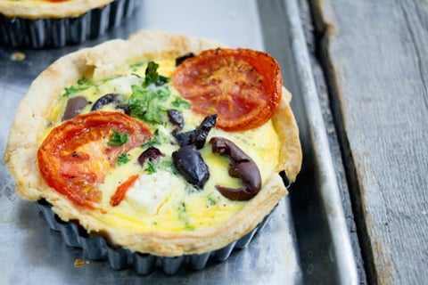 Quiche Tomate, Feta et Olives