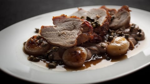 Rôti de Poitrine de Dinde, Purée de Marrons