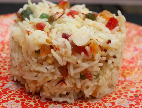 Riz Basmati au Safran et Fruits Confits