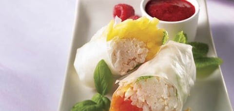 Rouleaux de Printemps aux Fruits et à la Noix de Coco
