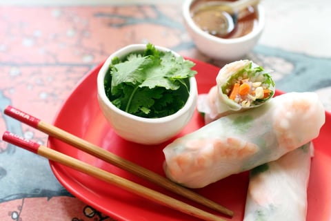 Rouleaux de Printemps aux Crevettes et à L’Avocat