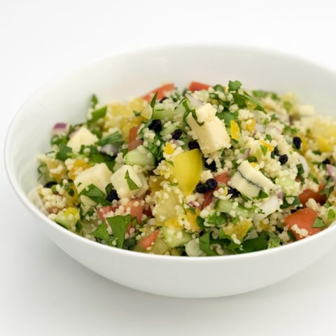 SALADE DE TABOULÉ, MENTHE, OIGNONS ROUGES ET DE DOUANIER