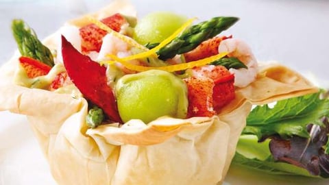 Salade de Homard et Melon Sauce Crémeuse à L'avocat