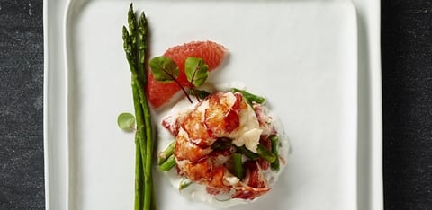 Salade de Homard, Pamplemousse et Asperges