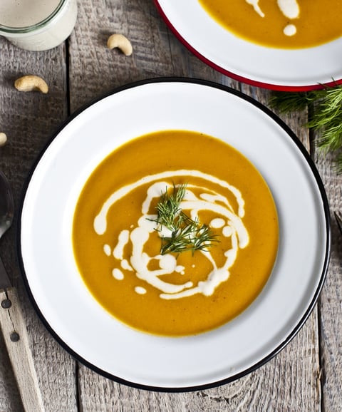 SOUPE DE CAROTTE, CUMIN & CRÈME DE CAJOU