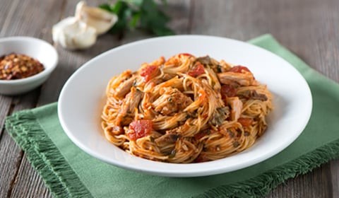 Spaghettinis au Thon et aux Champignons