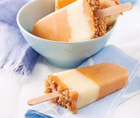 Sucettes Glacées au Caramel et Pépites D'érable