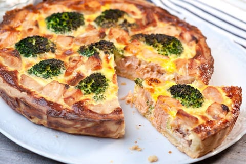 Tarte au Saumon et aux Brocolis
