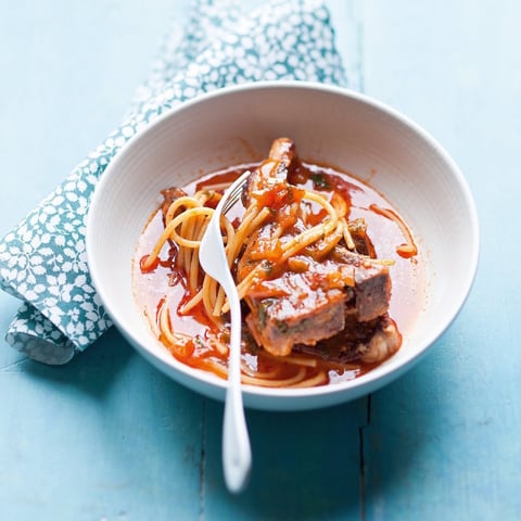 Agneau et Spaghettis Façon Risotto
