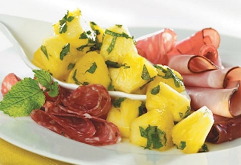 Ananas Mariné et Charcuteries