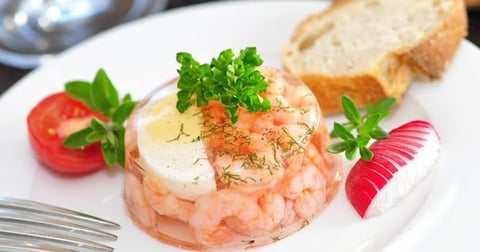 Aspics de Tomates et Crevettes