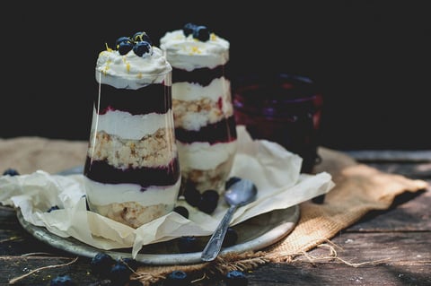 Bagatelles aux Bleuets et à la Crème, en Portions Individuelles