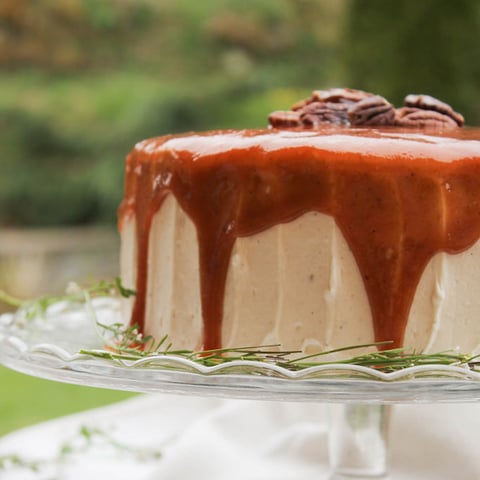 Banana Layer Cake au Caramel {vegan}