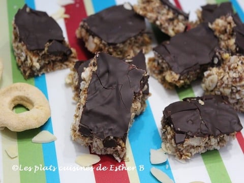 Barres Tendres sans Cuisson Pomme-chocolat