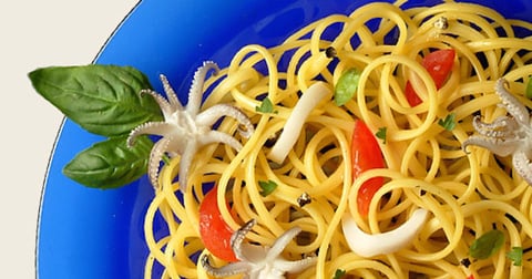 Linguines Fines avec petits calmars