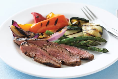 Bifteck de Flanc Mariné à la Vinaigrette Balsamique