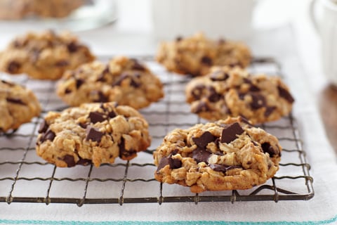 Biscuits à L'avoine, au Beurre D'arachide et au Chocolat