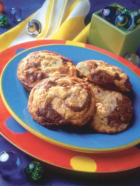 Biscuits au Gruau Marbrés aux Brisures de Chocolat