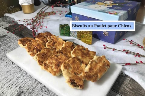 Biscuits au Poulet pour Chien (pour Noël)