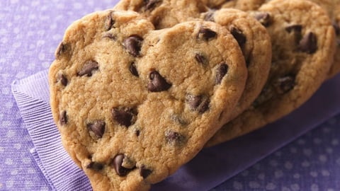 Biscuits aux Brisures de Chocolat en Forme de Coeur
