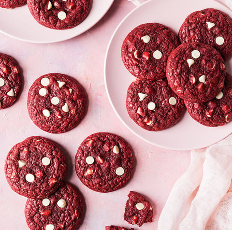 Biscuits Red Velvet et Pépites de Chocolat Blanc