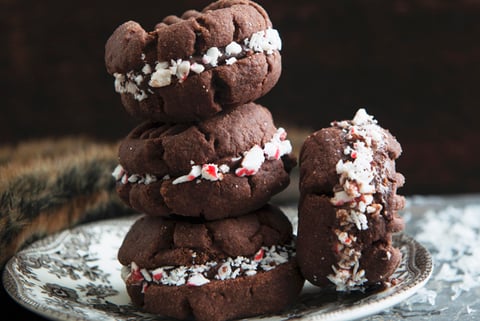 Biscuits-sandwichs au Chocolat et à la Menthe Poivrée