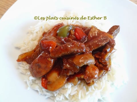 Boeuf aux Poivrons (pepper steak)