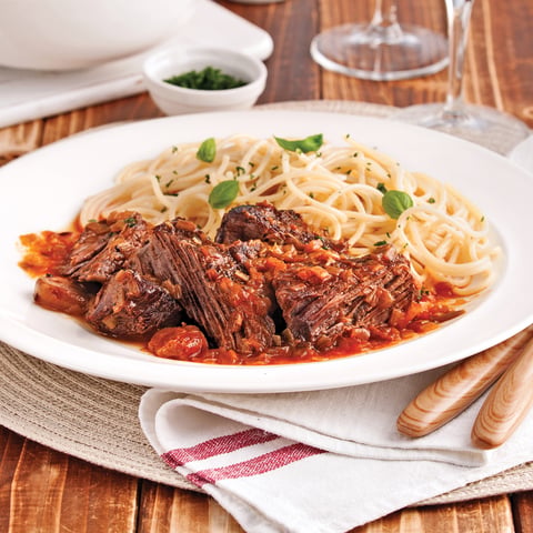 Boeuf Braisé au Vin Rouge et à L’érable