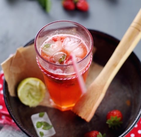Boisson Pétillante Fraise / Basilic