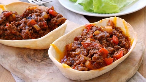 Bols de Tortilla Sloppy Joe Faciles