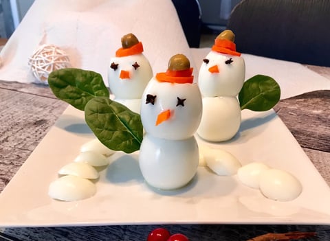 Bonhommes de Neige en Oeufs pour Noël