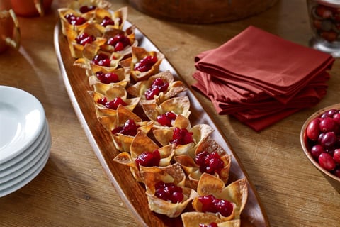 Bouchées au Brie et aux Canneberges