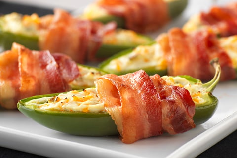 Bouchées de Jalapenos Enrobées de Bacon