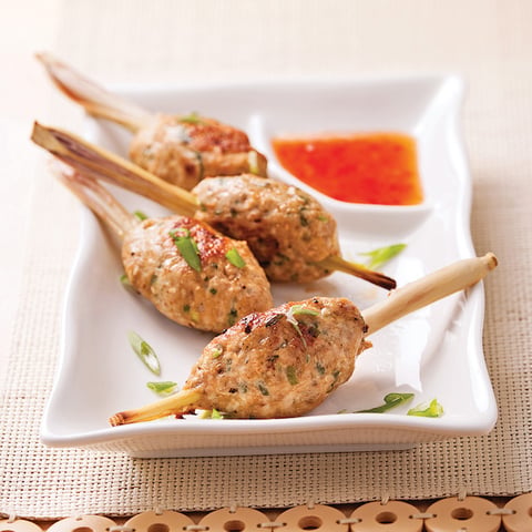Bouchées de Poulet sur Bâton de Citronnelle